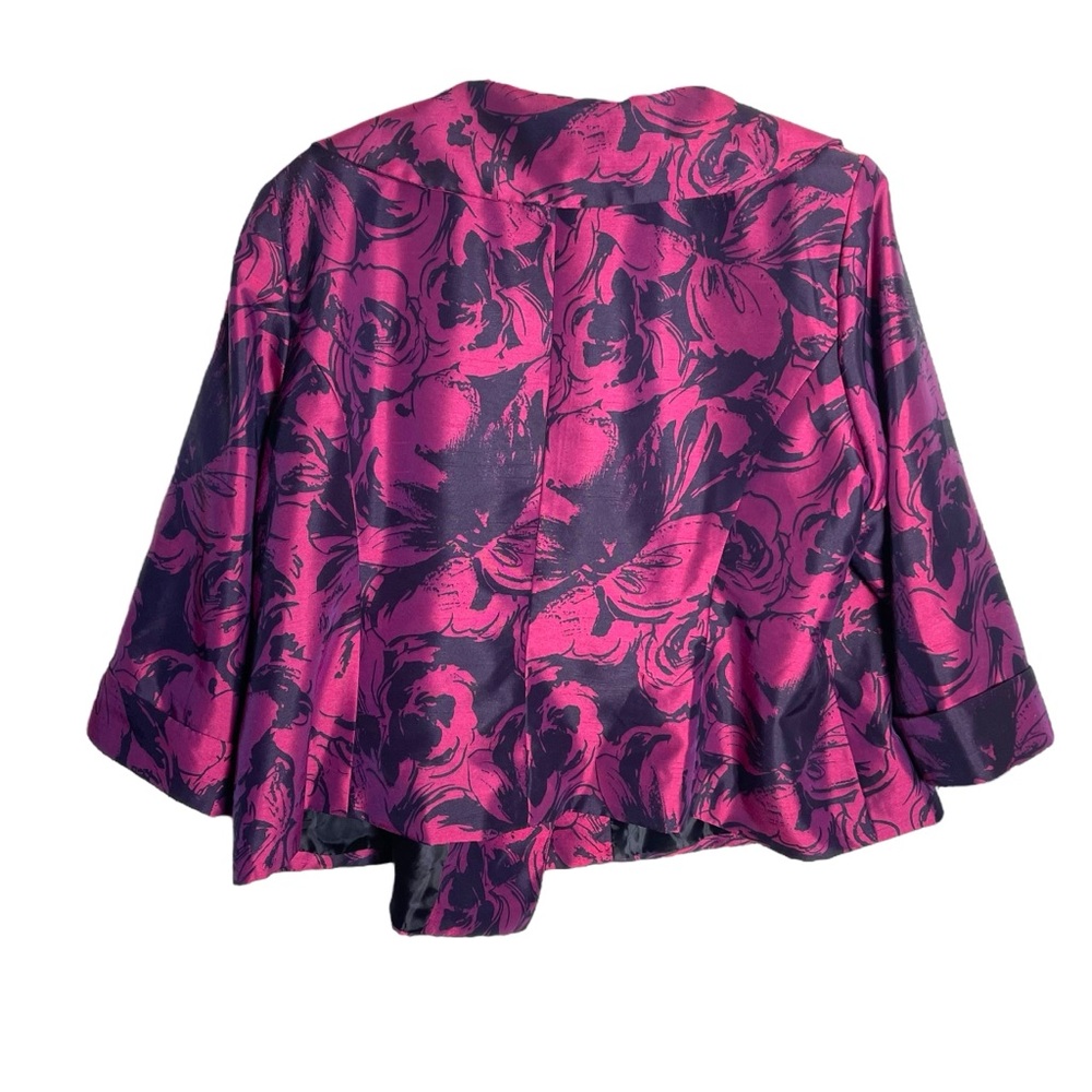 Floral Pink and Black Women's Jacket - Picture 4 of 7